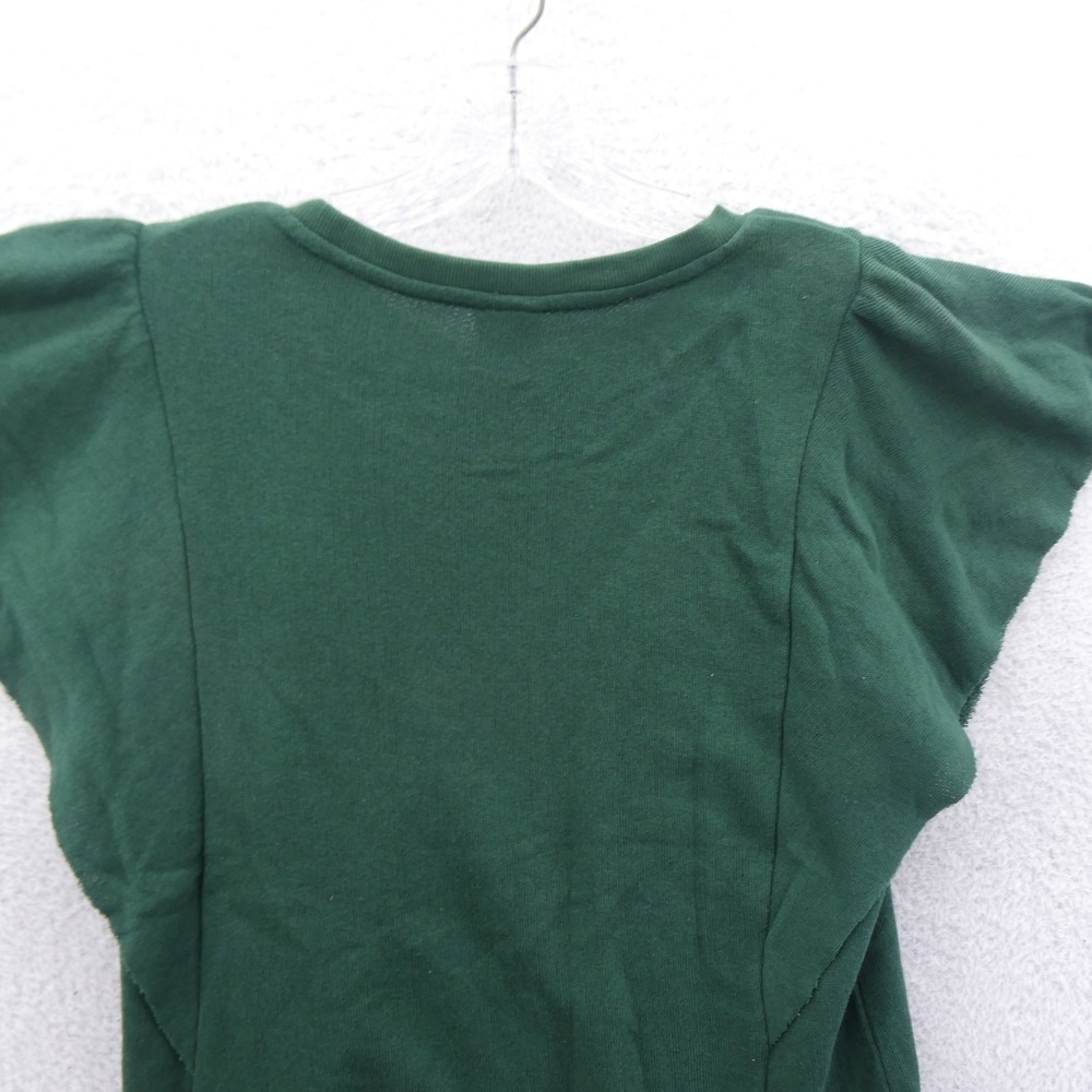 G-III 4Her Oakland Athletics Shirt Womens Medium Green Sequin Flutter Sleeve MLB - Picture 9 of 10